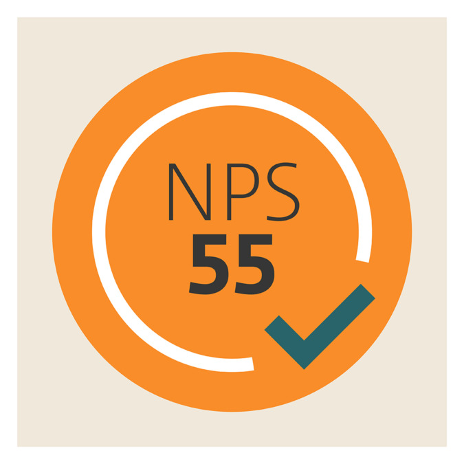 NPS-värdet på 55 (2020) beskriver sannolikheten för att kunderna rekommenderar oss.